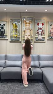 Tranh treo tường tráng gương gấu kaw bear brick hiện đạidecor trang trí mọi không gian