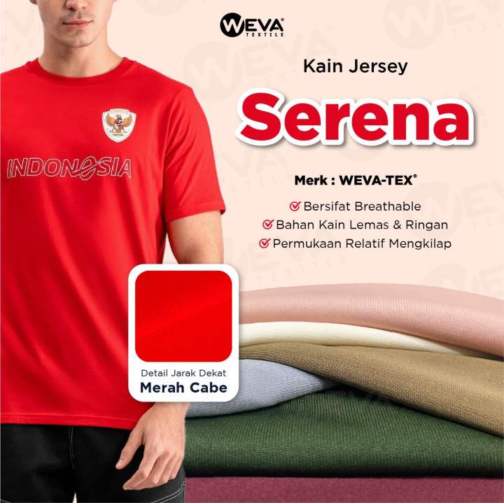 Bahan Kain Jersey Dryfit Serena Kain Drifit Weva Textile Kain