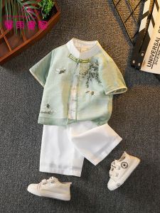Childrens Summer Hanfu Set Baby Boy Tang Costume Performance Outfit New Chinese Style National Trend Ancient Costume