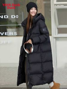 YAYA | Stylish Thickened Hooded Collar Winter Long Down Jacket