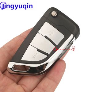 Vỏ Chìa Khóa Xe Bằng Kim Loại ABS Jingyuqin Dành Cho VW Passat Touran Tiguan Golf B5 Caddy Jetta Beetle Polo Seat Ibiza Skoda Fabia Superb - Vỏ Chìa Khóa Điều Khiển Từ Xa Không Có Thương Hiệu