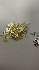 50/100PCS Metal Book Corners Sintra Board Elegant Corner Small Iron Corner Protectors for Scrapbook Photo Album Diary Covers - Gold Silver