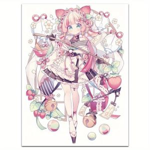 KAYOU | Acrylic Paint By Numbers Cute Anime-Style Oil Painting Package Art Picture For Bedroom Wall Adults Hand Painted Unique Gift