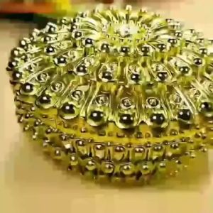 กล่องฝาปิดแต่งลายดอกไม้สีทอง AC44-6 [12] - R3-3