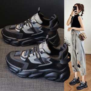 Sepatu Boots Wanita GMN Import Korea Sport Shoes Grey 029 - Kualitas Premium dan Desain Jungkook Series GM17