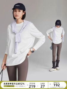 เสื้อยืดแขนยาวสีขาว Cloudspace ทรงหลวมสไตล์เกาหลี ผ้าฝ้ายผสมโพลีเอสเตอร์ ทรงปกติ ปกติ ปกติ ปกติ ปกติ