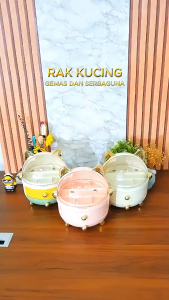 MajuSuksess168 Kotak Penyimpanan Serbaguna - Rak Dekorasi Kucing Laci Mini Aesthetic Rak Skincare Tempat Make up Storage Box Rak Mini Rak Kecil Laci Susun Aksesoris Meja Kantor Rak Organizer Dekorasi Meja