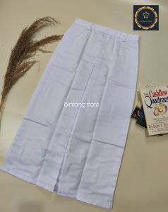 Rok Span Putih Sma/Aliyah Bahan Elemen