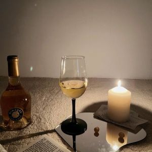 Elegant Black Swan Highball Glasses for Home Decor Wine Cups Night Light Grape Wine Southeast Asian Style Glass Wine Glasses