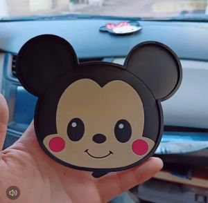 Miếng lót ly lót cốc silicon đế lót ly nhựa dẻo hoạt hình dễ thương chống trượt