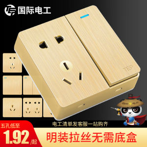 Tấm Ổ Cắm 5 Lỗ Siêu Mỏng Lắp Trên Tường Kiểu 86 Có Công Tắc Điều Khiển Từ Xa 1-2-4-8 Vị Trí Tấm Ổ Cắm Điện Gia Dụng