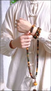 Vòng Tay Chuỗi Bồ Đề 108 Hạt Niệm Phật Tràng Hạt Có Lư Sen Đóng Mở Phụ Kiện Đeo Tay Đeo Cổ Tụng Kinh.