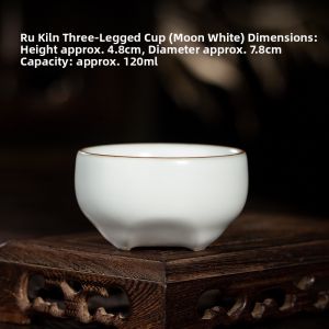 SANQINTANG | Jingdezhen Porcelain Tea Cup Tri-foot Kai Pian Rou Yao