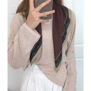 Khăn Choàng Lụa Mới 2025 Khăn Choàng Lụa Cao Cấp Màu Xám Khăn Choàng Lụa Nhung Giả Sang Trọng Khăn Quàng Cổ Vuông Khăn Quàng Đầu Khăn Quàng Đầu