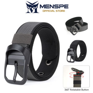 MENSPE Men Sports Belt Outdoor Belt Adjustable Belt Rotating Buckle Double-Sided Two-Color Nylon Belt Waistband Youth Sports Canvas Pant Belt Simple Nice Waistband