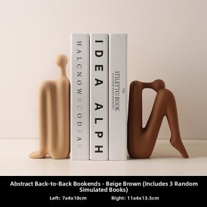 BHM | Decorative Ceramic Figure Bookends Creative Art Decor