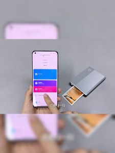 Mijia Pocket Photo Printer 1s Biên giới Watermark AR Lưu âm Hình ảnh Nhiều người chia sẻ Tự động Back Glue In không mực In một lần chụp ảnh