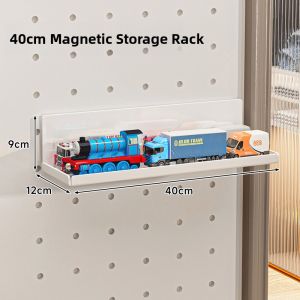 Childrens Wall Mounted Bookshelf Magnetic Metal Hole Board Display Enamel Board Book Picture Frame Wall Storage Organizer