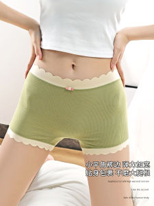 Womens Mid-Waist Pure Cotton Briefs Breathable Boxer Shorts plus Size Comfortable Underwear Flat Angle Design Youth Suitable