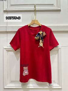 MM 18775-S ATASAN BAJU KAOS KATUN SPANDEX SYAL LENGAN PENDEK LD 92 FIT TO SIZE S-L