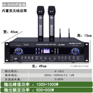 High Power Home Use Amplifier KTV Stage Conference Karaoke Bass Bluetooth AV Amplifier Professional Box by VECARO