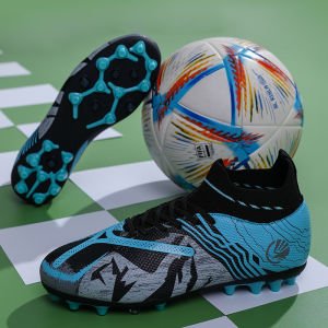 Boys Football Shoes AG Spikes High-top 11 Years Old Kids New Fashion Style 34-45 Comfy Durable Anti-skid Girls Teenagers Sneakers Pupils Youths Sports Footwear Professional Primary School Students Match 12s Children College University Mens Soccer Boots