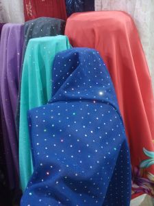 bahan/kain sifon gliter lebar 115cm