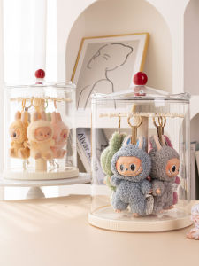 Transparent Rotating Display Box for Dolls and Figurines