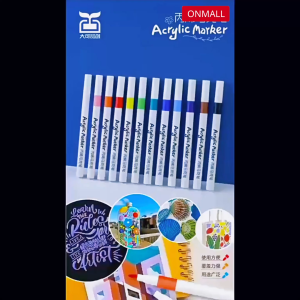 Bút màu Acrylic Marker 48 màu vẽ trên mọi chất liệu có thể vẽ chồng màu màu sắc tươi sáng