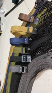 Ikat Pinggang Pria - sabuk kain mode [ kepala geser ] Ikat Pinggang Pria - sabuk kain model kepala geser / gesper pria kanvas