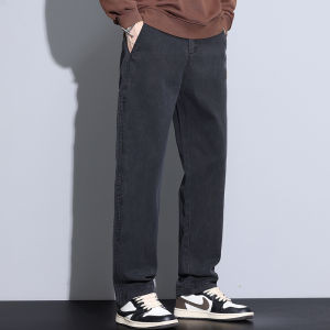 Quần Ống Rộng Co Giãn Cao Cấp Cho Nam Vải Dày Quần Ống Đứng Rộng Rãi Chất Liệu Polyester Mùa Hè Quần Thường Ngày