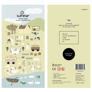 Suatelier Cute Cartoon Stickers Decorative Flat Illustration Girls Scrapbook Album Decorations  And Vibrant Paper Crafts