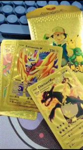 Kartu Pokemon isi 10pc Pokemon Cards Emas / Kartu Pokemon isi 10pc Rainbow card bahasa inggris