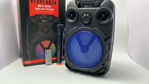 Portable Bluetooth Speaker 60W High-Power 8-inch Stereo Surround Wireless Subwoofer Square Outdoor Speaker With Mic