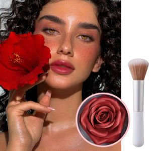 4 Color Rose Petal Blush Makeup Matte Natural Waterproof Highgloss Contour Set Flower Blusher Pigment Face Blush Makeup Cosmetic
