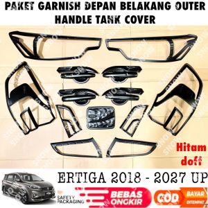 Paket Lengkap All New Ertiga 2018 2024 2025 2026 2027 Garnish Depan Belakang Outer Handle Tank Cover Hitam Chrome