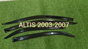กันสาด กันสาดประตู คิ้วกันสาด คิ้ว ดำทึบ โตโยต้า อัลติส TOYOTA ALTIS 2003 2004 2005 2006 2007 ใส่ร่วมกันได้ A