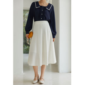 DUSHU | Butt-covering Slim Fit Elegant Versatile Black Umbrella Skirt