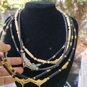 สร้อยคอ กะลาตาเดียว 50 cm สแตนเลส (20นิ้ว)ลายสังข์ ทองเลเซอร์ ไม่ลอกไม่ดำไม่เป็นสนิม ห้อยพระวัตถุมงคลได้ 1 องค์