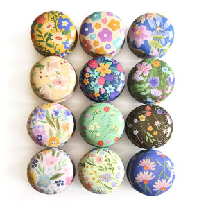 Portable Mini Iron round Empty Box for Perfume And Lipstick Small Can Medicine Box Compact Size for Personal Care Tools