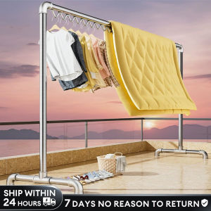 ORDNEVO Sampayan Heavy duty clothes rack outdoor windproof clothes hanging drying rack stainless steel 180CM