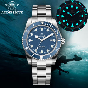 ADDIESDIVE Luxury Mens Analog Watch BGW9 Luminous Ceramic Bezel Bubble Mirror Glass Divers Watch 200m Quartz Watches AD2068
