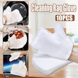 10 cái ướt và khô dual-sử dụng không dệt lười biếng Rag găng tay việc nhà rửa chén vải rãnh cửa sổ Khoảng cách làm sạch bụi dùng một lần dụng cụ làm sạch