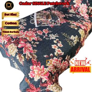 Cadar Bedsheet 2 in 1 Set Single Patchwork Cadar Bedsheet Untuk Katil Bujang Jenis Hamparan Flat Sheet