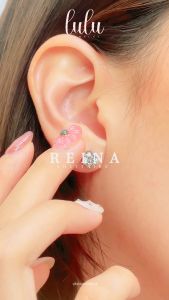 Lulu Moissanite Jewelry - Perhiasan Wanita Anting Tusuk Permata Moissanite 1 Carat Lapis Emas 18K - Reina Solitaire Round Cut Moissanite Stud Earrings 1 Pair 1 CT / 1 Pair 2 CT Sertifikat GRA
