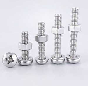 320Pcs/box Furniture Repair Fasteners M3 Stainless Steel Screw Nut Kit Bolt Washer Assortment Kit Hardware Tool 6/8/12/16/20mm
