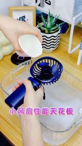 S21 Aromatherapy Mini Fan Portable Folding Neck Hanging Handheld LED Display USB Rechargeable with Mobile Phone Holder