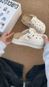 Dép Sục Nữ Đế Cao 5cm Nhựa EVA Chống Mùi Chống Trơn Trượt Đi Học Đi Làm Êm Chân