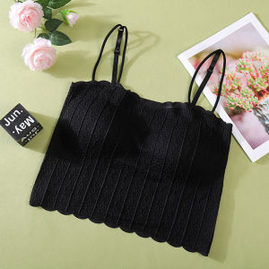 Plus Size Beauty Back Vest Womens Fat mm 100.00kg Bra Integrated Long Ice Silk Thin Exposure-Proof Belt Chest Pad Intimates