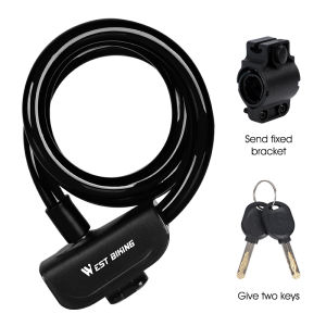 West Biking | WEST BIKING Bicycle Cable Lock Waterproof Anti-Theft Security Lock Motorcycle E-Bike Scooter Cable Lock MTB Road Bike Accessorie